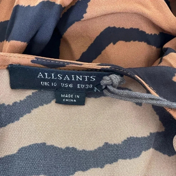 All Saints Josephine zephyr tiger print mini dress - Picture 10 of 12